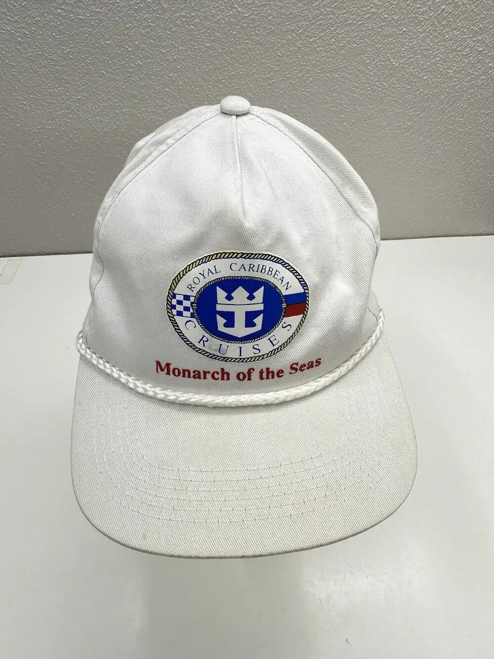 Triangle Headwear Snapback Hat Royal Caribbean Cruises Monarch of the Seas White